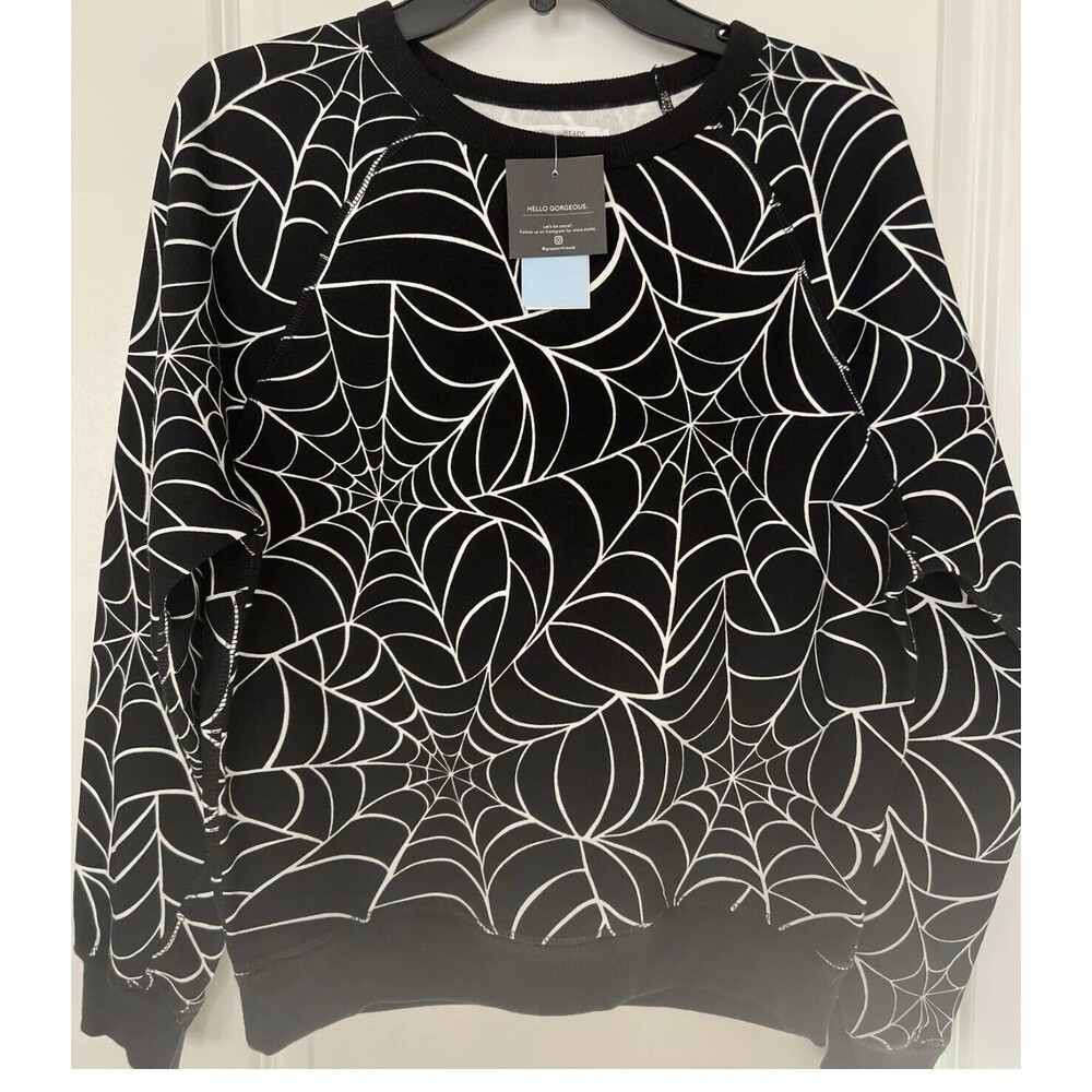 Grayson Threads Size Medium Spiderweb Sweatshirt Long Sleeve NWT Lightweight - Picture 4 of 4